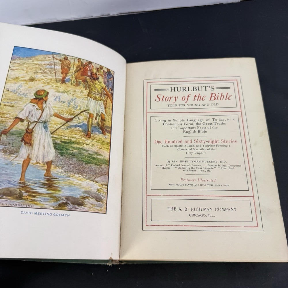 Hurlbut's Story of the Bible Illustrated Stories 1904 Edition HC Book Rough - Picture 8 of 14